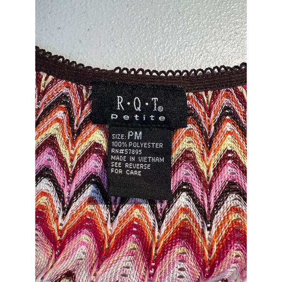 Vintage RQT Top Y2K Babydoll Tank Hippie Colorful Retro Boho Festival Groovy - Picture 5 of 5